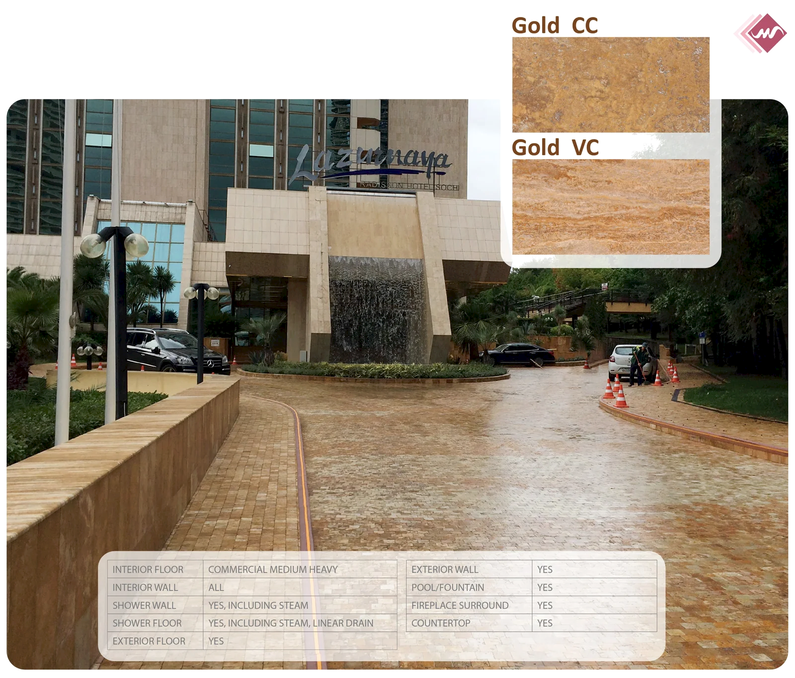 Gold Travertine
